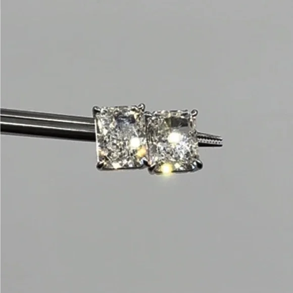 4ct Radiant Cut Earrings - Picture 10 of 12
